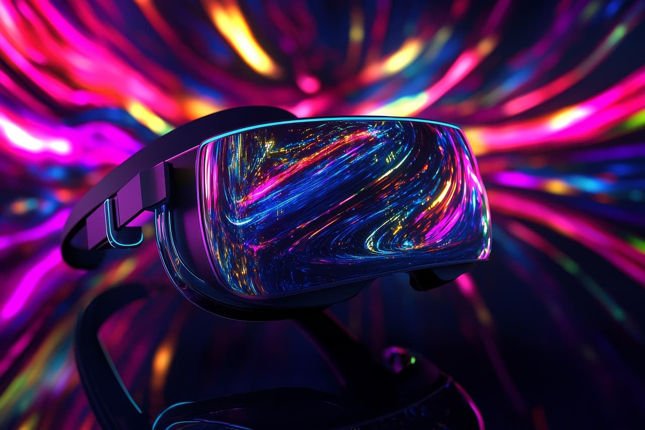 Virtual reality headset, front view